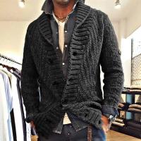 Suéteres vintage para hombre, cárdigan informal, tops de punto - details 3