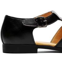 Sandalias de cuero suave de Pu, zapatos de playa cómodos hechos a mano, correa de hebilla de verano para hombre, zapatos casuales para exteriores - details 2