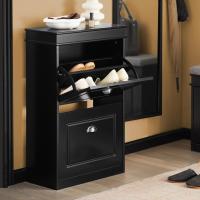 Estrecho Recibidor Estanterias Almacenaje Organizador para Zapatos Blanco 54 x 24 x 83 cm FSR78-W ES - details 20