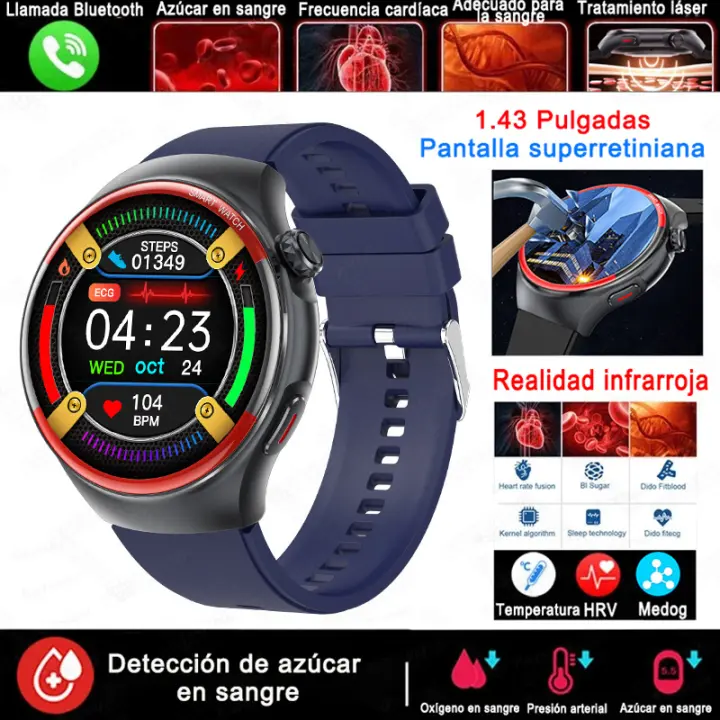 2025 Nuevo Reloj inteligente De Azúcar En Sangre Y Lípidos Sanguíneos De Grado Médico NFC Frecuencia Cardíaca De Azúcar En Sangre Monitoreo De Salud De La Presión Arterial 150 + Modo Deportivo Ip68 Impermeable Batería De 530 Ma Reloj inteligente - 1