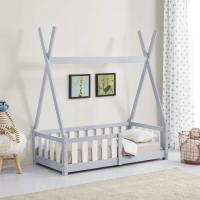 Cama de Niños Pequeños Tipi Indio Montessori Seguridad Máx. 80kg Natural Tamaño 70x140cm - details 4