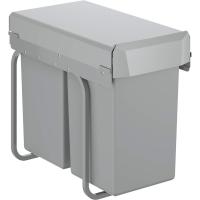 ‎ 46 x 26 x 42 cm Sistema de residuos, Armario min. 30cm, 2 x 15L, Gris - details 1