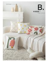 Funda de Almohada Pastoral Floral Grande Estilo Simple Moderno para Sala de Estar Sofá - details 6
