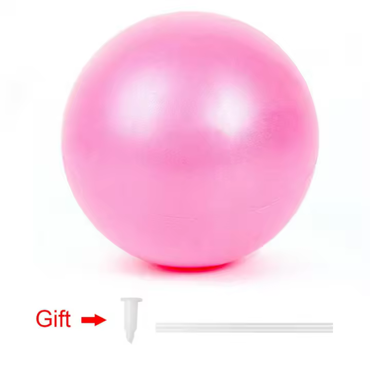 Mini Yoga Ball Fitness Small Exercise Pilates Balls with Inflatable Straw PVC 25cm Yoga Massage Ball Gym Home Stability Training - 1