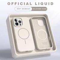 Funda de teléfono magnética para iPhone 15, 14, 16 Plus, 11, 12, 13, 16 Pro, funda de silicona a prueba de golpes, accesorios para teléfono con carga inalámbrica Magsafe - details 0