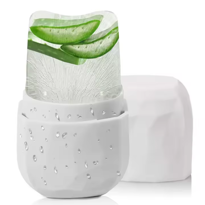 Rodillo de hielo mejorado para cara, ojos y cuello, para iluminar la piel, tratamiento Facial, reduce los poros, masajeador de h - 1