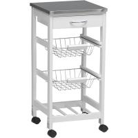 Carro de cocina completo, madera/blanco, 76 x 37 x 67 - details 3
