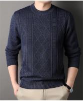 Hombre Color sólido 2024 nuevo Otoño Invierno cálido suéter de moda Casual y cómodo suéter suave - details 4