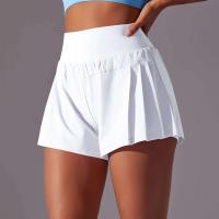 Pantalones cortos deportivos transpirables de cintura alta para mujer, pantalón corto para correr, gimnasio, doble cara, antibrillo, informales, atléticos - details 1