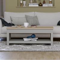 Mesa de café, Madera de ingeniería, Gris, H 40,5 x W 105 x D 47 Cm - details 6