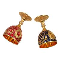 Copa de vino de Metal Vintage con relieve Medieval, copa con incrustaciones de diamantes de estilo europeo, copas de vino antiroturas para comunión - details 2