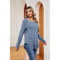Jersey de manga larga para mujer, camiseta holgada con cuello redondo, tops de Color sólido, otoño e invierno, nuevo - details 32