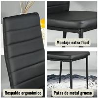 Pack de 2 Sillas de Comedor Tapizadas - Sillas Cocina Tapizadas - Pack Sillas Comedor (Blanco, 2) - details 4