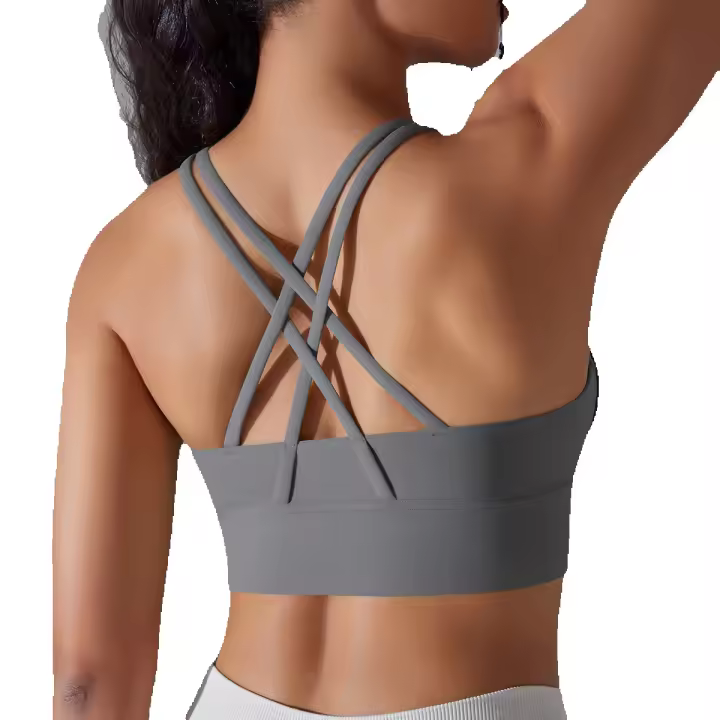 Sujetador de Yoga para Mujer A Prueba de Golpes Cómodo Correas Cruzadas Top Corto - 1