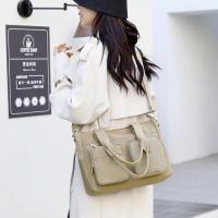 Bolso de tela de nailon para mujer, bolsa de hombro de gran capacidad, con múltiples bolsillos, informal, a la moda - details 6