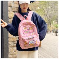 Mochila bonita de capibara de gran capacidad, mochila escolar ultraligera transpirable para estudiantes, bolsa de libros de dibujos animados de nailon - details 41