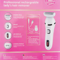 Kemei-Afeitadora eléctrica en seco y húmedo para mujer, removedor de vello Facial recargable para piel sensible, piernas, Bikini, púbico, axilas, área de vello - details 3
