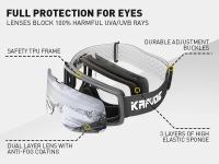 Kapvoe-gafas fotocromáticas de nieve para hombre y mujer, máscara antiniebla para Snowboard, protección UV400, Invierno - details 2