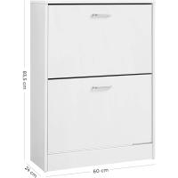 Armario de Madera de 3 Pisos Diseño con 3 Puertas Abatibles Ideal para Entrada Estrecha, Pasillo, Sala de Estar 60 x 24 x 120 cm Marrón Rústico - details 26