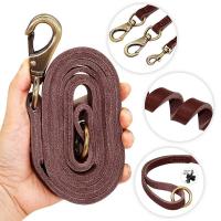 Conjunto de correa de collar de perro de cuero, collar de mascota personalizado, placa de identificación grabada gratis para perros pequeños, medianos y grandes - details 6