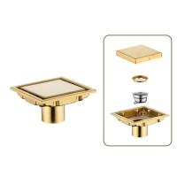 Desagüe de residuos de suelo cuadrado de acero inoxidable 304, accesorios de inserción de azulejo, drenaje de flujo grande, rejillas de ducha antiolor para baño - details 6