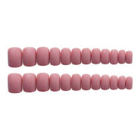 Parches de Uñas Falsas Mate Rosa Herramienta de Beléz para Manicura DIY Color Puro Estilo Coreano - details 6