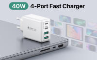 Cargador USB C de Carga Rápida Bloque de 4 Puertos, Dual PD+QC, Conector de Pared Tipo C Compatible con iPhone y Samsung Accesorios de Electrónica - details 3