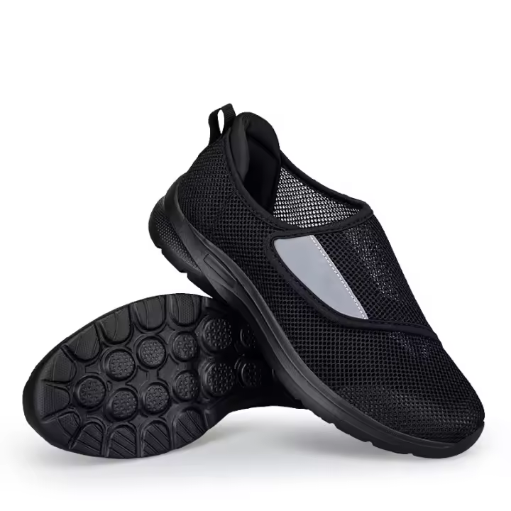Velcro grande con pies anchos, espalda gruesa, zapatos deportivos de otoño para hombres y mujeres, zapatos para caminar con suela blanda para personas de mediana edad y ancianos - 1