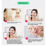 Limpiador facial de silicona Cepillo facial recargable resistente al agua Limpiador de poros 4 en 1 Limpiador facial eléctrico - details 10