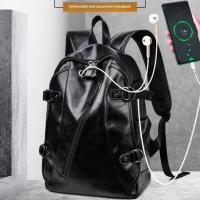 Mochila Casual Vintage de Cuero PU Suave Gran Capacidad Impermeable Bolsa de Hombro para Laptop - details 0