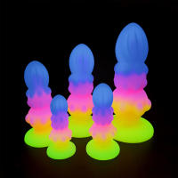 Consolador Anal luminoso para hombre y mujer, Juguetes sexuales coloridos y brillantes, tapón de botón grande, tapón Anal enorme, artículos para adultos, 18 - details 1