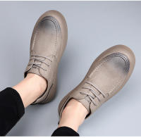 Zapatos de herramientas yuppie de moda transpirables y versátiles, zapatos casuales de suela blanda de cuero genuino para hombres - details 19