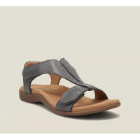 Nuevos zapatos de mujer de cuña de suela gruesa de gran tamaño con sandalias de correa de velcro para mujer - details 2