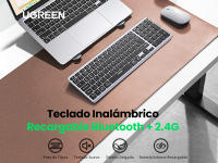 UGREEN Teclado Inalámbrico 2.4G Carcasa de Metal Compatible con PC, MacBook, MateBook, Teléfono - details 0