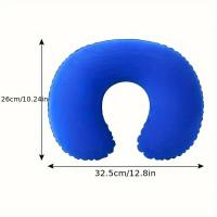 Almohada ergonómica para el cuello en forma de C, cojín de soporte para coche de viaje de poliéster, almohada inflable de viaje en forma de U - details 1