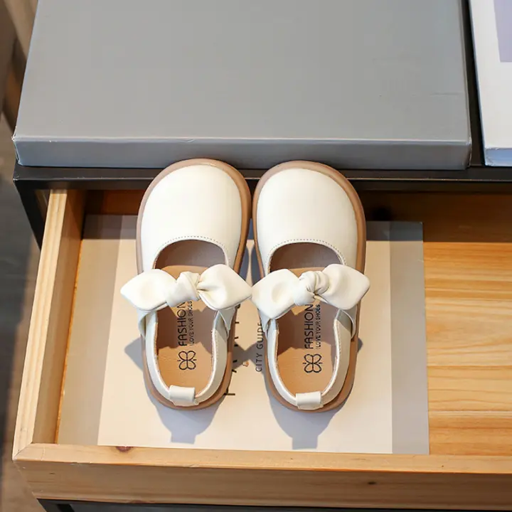 Princes sho de cuero con lazo para niña, estilo coreano, Mary Janice Pu, primavera y otoño, - 1