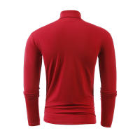 Camiseta de manga larga con cuello medio alto para hombre, Jersey informal de Color sólido, ropa interior - details 22