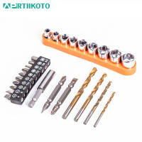 APRTIIKOTO-Juego de destornilladores de 27 piezas, accesorios eléctricos para trabajar la madera, taladro manual de impacto - details 4