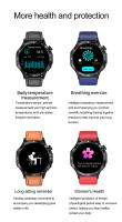 2025 Nuevo ET381 Smartwatch Asistente de voz ECG Electrocardiograma Detección de glucosa en sangre no invasiva Pantalla AMOLED Compatible con Android IOS Smartwatch - details 14