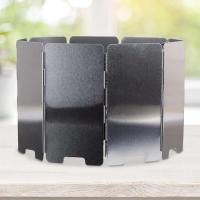 9 Uds parabrisas a prueba de viento estufa al aire libre protector contra el viento aleación de aluminio duradero para Camping Picnic viajes suministros para barbacoa - details 2