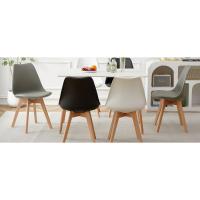 Pack de 4 Sillas Comedor Sillas de Cocina Nórdico con Asiento Tapizado y Las piernas de Madera de Haya Maciza - Azul Mentol - details 0