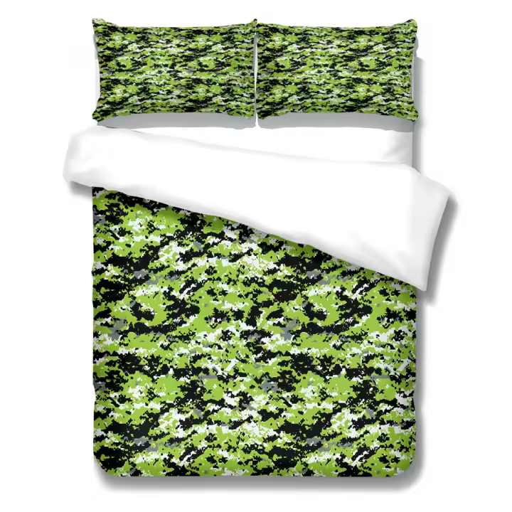 Juego de funda nórdica creativa de camuflaje Zombie, juego de ropa de cama King Queen doble, tamaño individual - 1