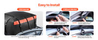 SucceBuy Bolsa de carga para techo de coche de 20 pies cúbicos, bolsa de equipaje de techo impermeable de PVC 840D, alfombrilla antideslizante, cerradura, 6 ganchos para puertas, para todos los vehículos - details 2