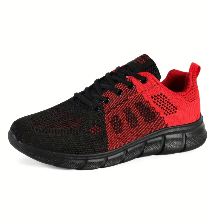 Zapatillas para correr con cordones, ligeras y transpirables para hombre, cómodas para el parque de gimnasio de entrenamiento al aire libre - 1