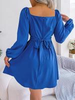 Elegante Vestido de Manga Larga con Volantes para Mujer Estilo Retro Suelto A Línea - details 17