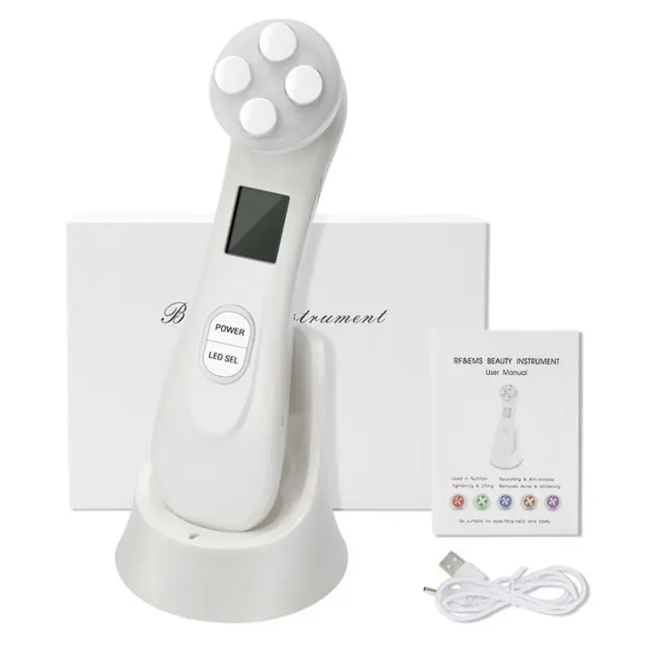 Dispositivo de electroporación Led para estiramiento de la piel, máquina de belleza para el cuidado facial, EMS/RF, uso doméstico - 1