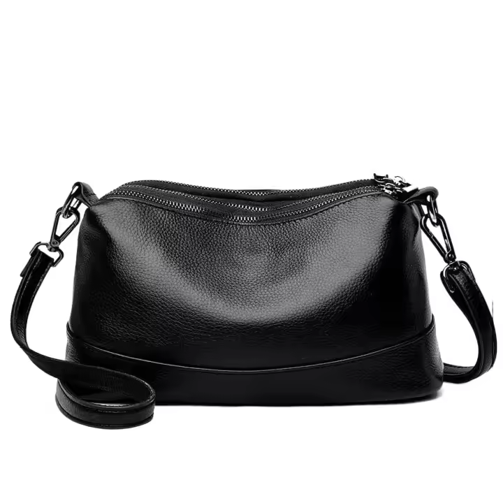 Bolsos de mano de cuero genuino para mujer, bolsos de diseñador, suaves de piel de vaca, bolso cruzado para dama, bolso de hombro de lujo para mujer - 1