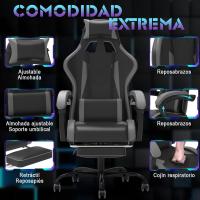 Silla de Juegos Ergónómica Silla de Oficina con Masajeador Carga de 150kg Ajustable Altura - details 13