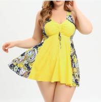 Tankini de anacardo para mujer, Bikini de gran tamaño, falda sin mangas, traje de baño corto de cintura alta, ropa de playa sin espalda, 5XL, 4XL, 3XL - details 1