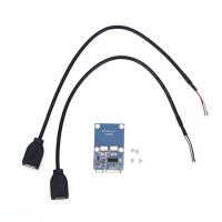 Mini adaptador PCI-E PCI Express a USB Dual, convertidor MPCIe a 5 pines, 2 puertos, USB2.0 de altura completa para tarjeta Mini/media - details 0